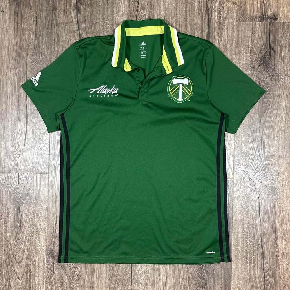 Adidas Portland Timbers MLS Climalite Polo Shirt Large